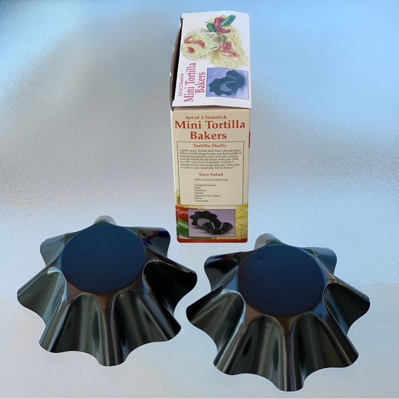 Mini Tortilla Bowl Bakers ~ 2-Piece Set - Picture 2 of 3